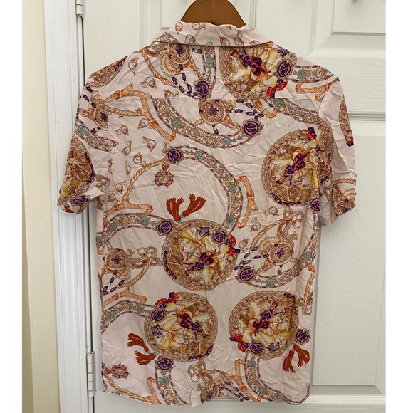 Summer/Hawaiian shirt - baby pink with lot of pattern - Picture 2 of 2